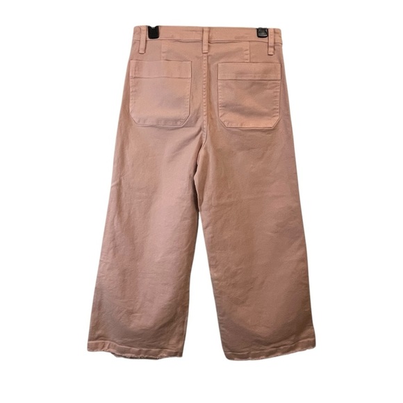 Madewell Emmett Pink Oyster Wide-Leg High Rise Crop Pants SZ 27 - Picture 3 of 10